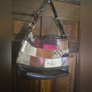 Coach Patchwork Leather Shoulder Bag